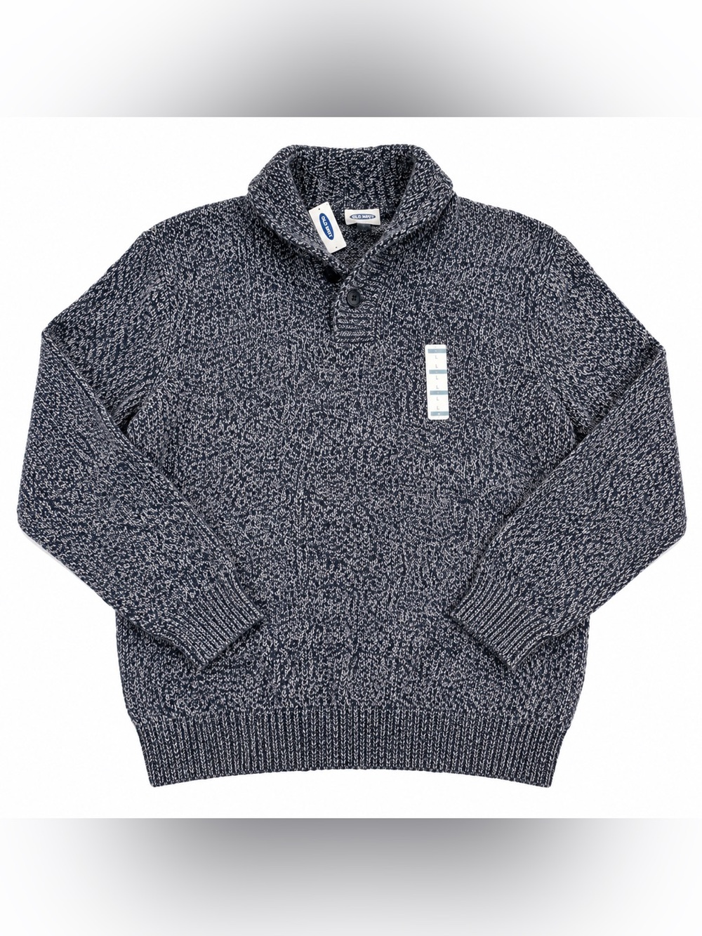Old Navy Men's Gray Navy Marled Sweater Heavy Men’s Pullover New XL